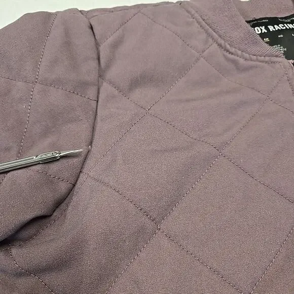 Fox Racing Womens Cosmic Quilted Insulated Bomber Jacket Sz S mauve/dusty purple - Picture 11 of 11
